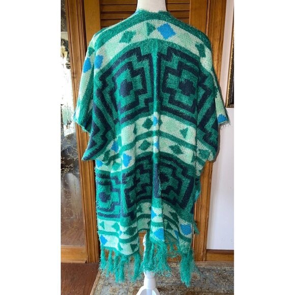 Free People Green Boho Kimono Shawl — OS - Picture 3 of 7